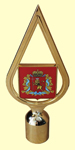 навершие - наконечник для флагштока герб Владимирской области, пластик