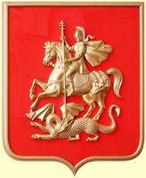 герб Московской области 42 x 50 см, краска на пластиковом щите